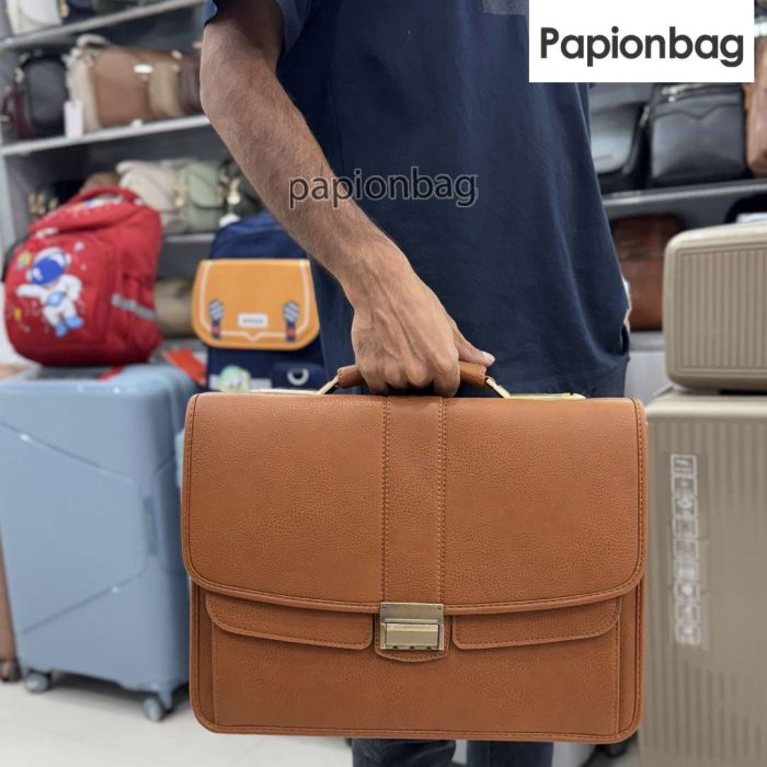 کیف اداری چرم جدید رمزدار +کاور لپ تاپ مجزا کد996 - Image 18