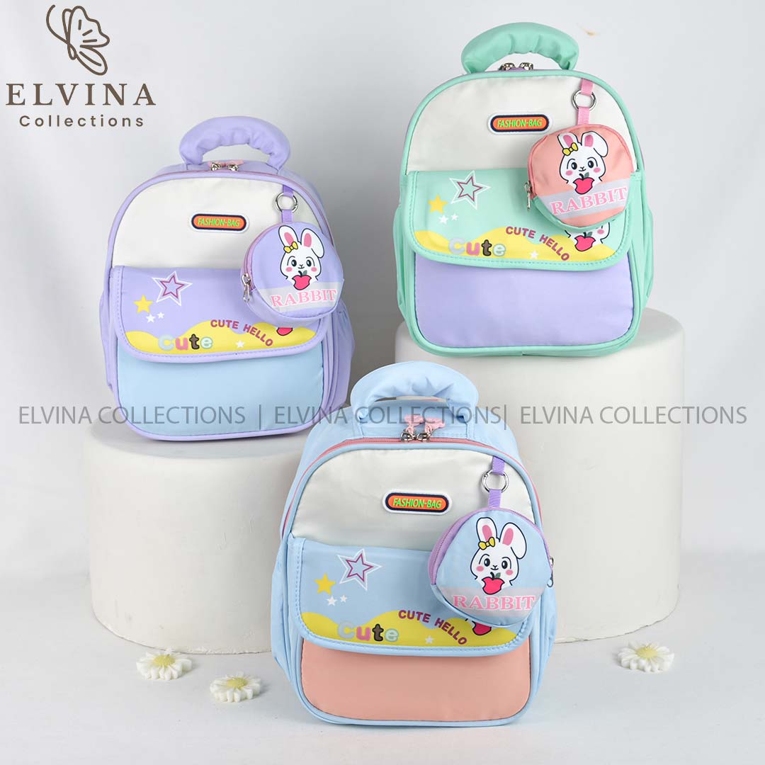 cute-preschool-bag-1749-12-4.jpg کوله مهدکودکی دخترانه کیوت طرح خرگوش کد 1749 - Image 1