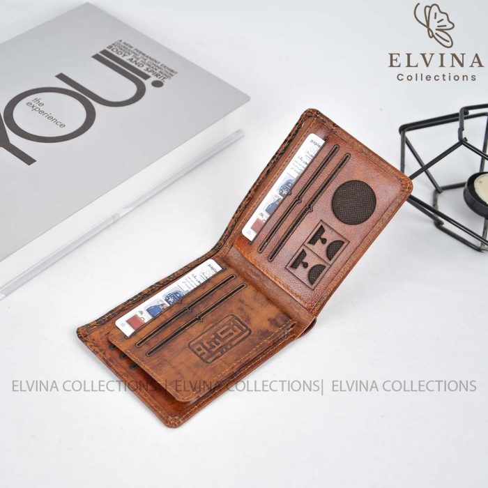 کیف پول جیبی چرم طبیعی دست رنگ طرح نستعلیق کد 1730 - Image 6