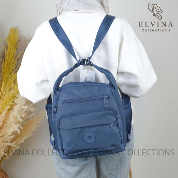 کیف کوله شو دخترانه دانشجویی ماهنیکا برند بوبوBoBo کد 1710 دارای جای قمقمه و تقسیم بندی داخلی - تصویر 6
