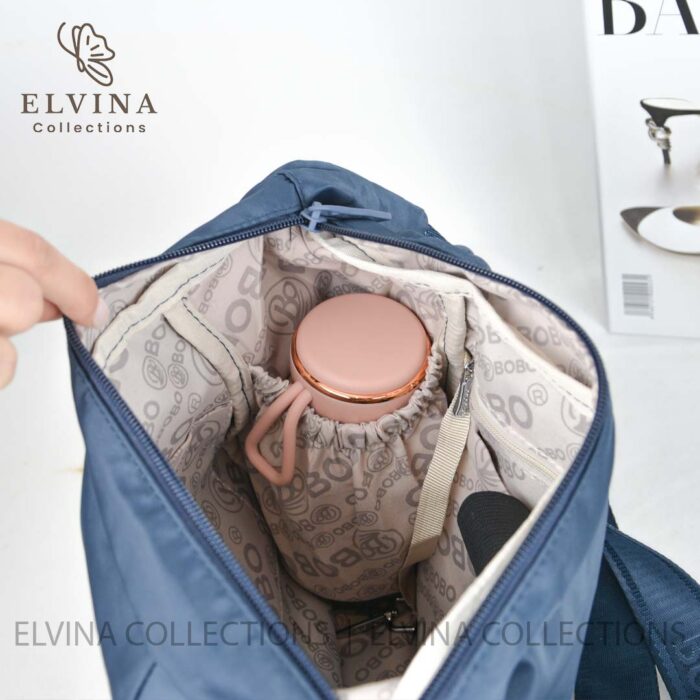 کیف کوله شو دخترانه دانشجویی ماهنیکا برند بوبوBoBo کد 1710 دارای جای قمقمه و تقسیم بندی داخلی - تصویر 12