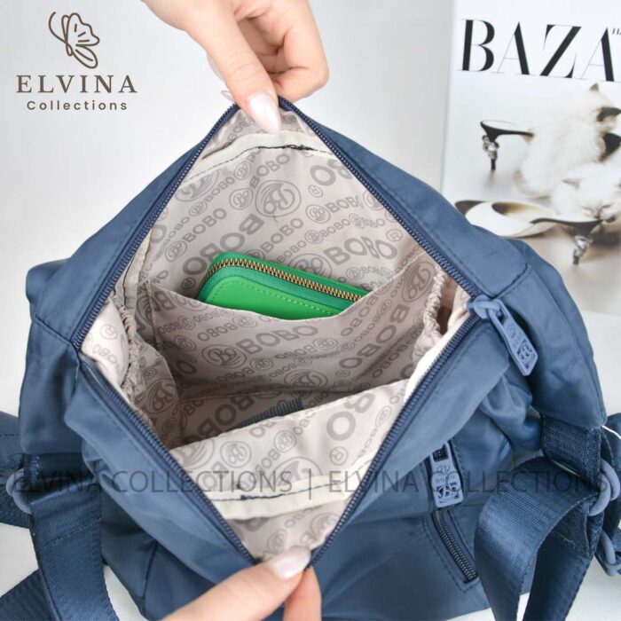 کیف کوله شو دخترانه دانشجویی ماهنیکا برند بوبوBoBo کد 1710 دارای جای قمقمه و تقسیم بندی داخلی - تصویر 14